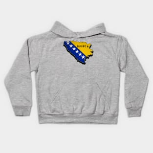 Cool Bosnian Map, Bosnia Flag, Bosnia map, Bosnia Kids Hoodie